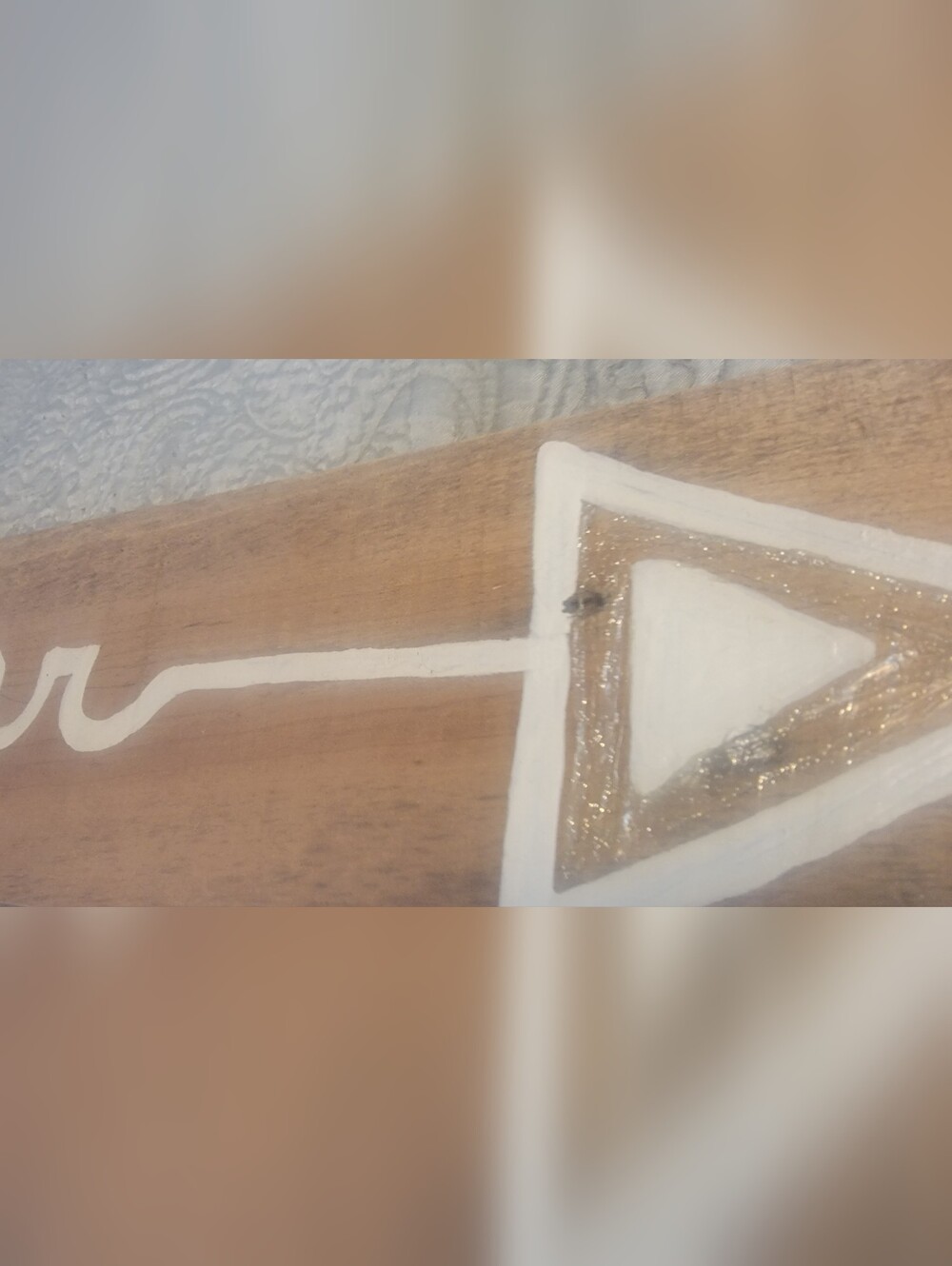 Wooden 'together' Script Sign - White Lettering - Picture 3 of 4